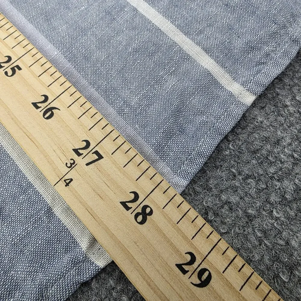 Ellen Tracy Shirt Womens Small Blue Striped Linen Sleeveless Button Summer Top - Picture 7 of 16